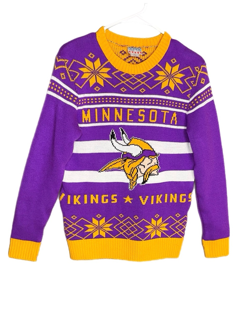 Junk Food Minnesota Vikings Holiday Sweater Size Small